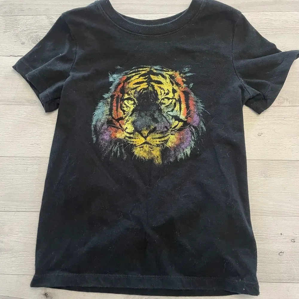 Cat & Jack boys rainbow tiger‎ shirt 4T